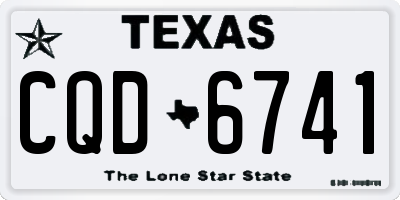 TX license plate CQD6741