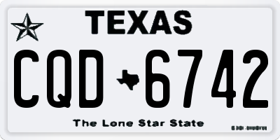 TX license plate CQD6742