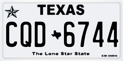 TX license plate CQD6744