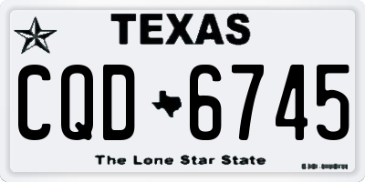TX license plate CQD6745
