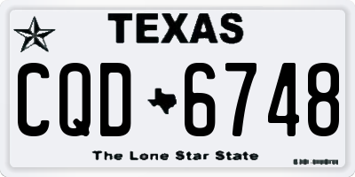 TX license plate CQD6748