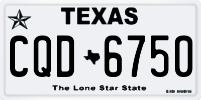 TX license plate CQD6750