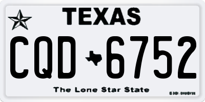 TX license plate CQD6752