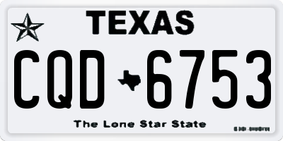 TX license plate CQD6753