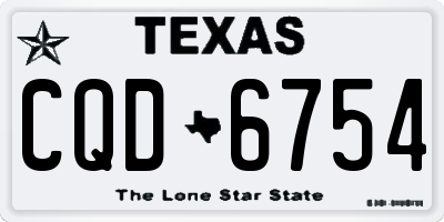 TX license plate CQD6754