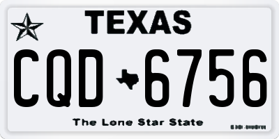 TX license plate CQD6756