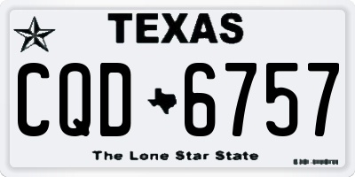 TX license plate CQD6757