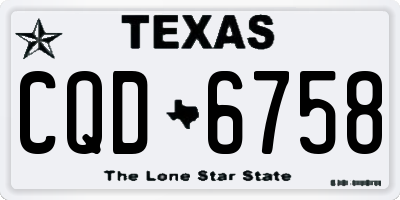 TX license plate CQD6758