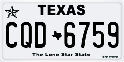 TX license plate CQD6759
