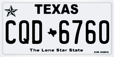 TX license plate CQD6760