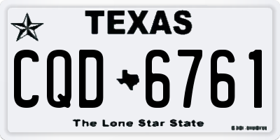 TX license plate CQD6761