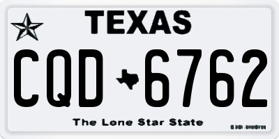TX license plate CQD6762