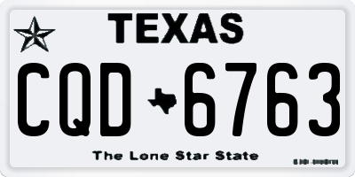 TX license plate CQD6763