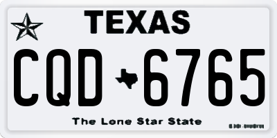 TX license plate CQD6765