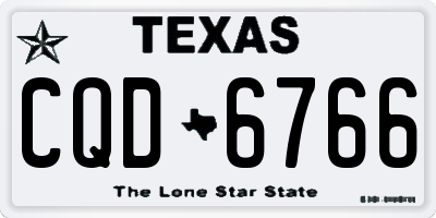 TX license plate CQD6766