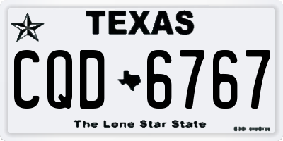 TX license plate CQD6767