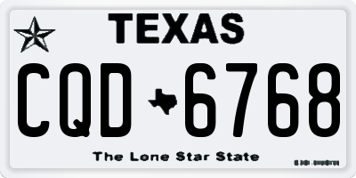 TX license plate CQD6768
