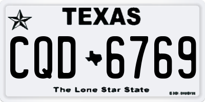 TX license plate CQD6769
