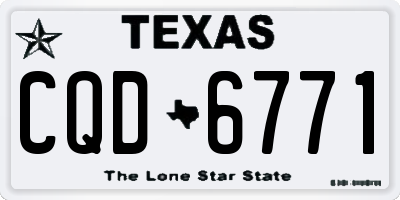 TX license plate CQD6771