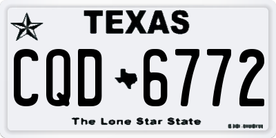 TX license plate CQD6772