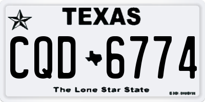 TX license plate CQD6774