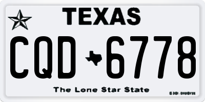 TX license plate CQD6778