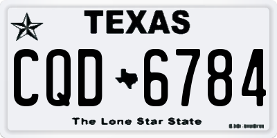 TX license plate CQD6784