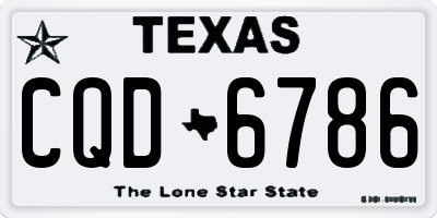 TX license plate CQD6786