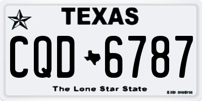 TX license plate CQD6787
