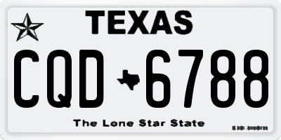TX license plate CQD6788