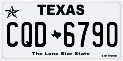 TX license plate CQD6790