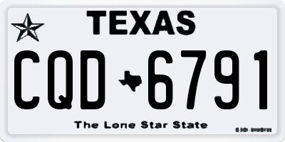 TX license plate CQD6791