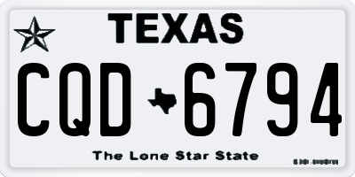 TX license plate CQD6794