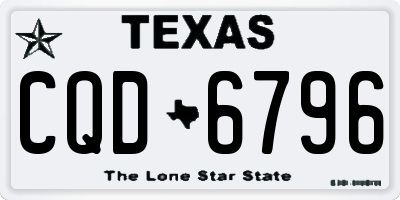 TX license plate CQD6796
