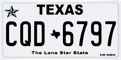 TX license plate CQD6797