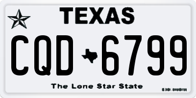 TX license plate CQD6799