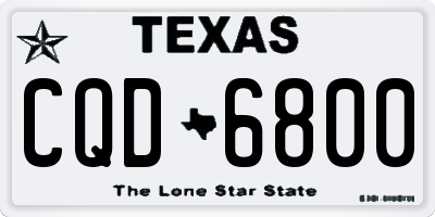 TX license plate CQD6800