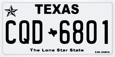 TX license plate CQD6801