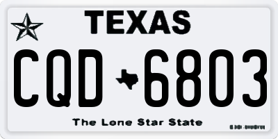 TX license plate CQD6803