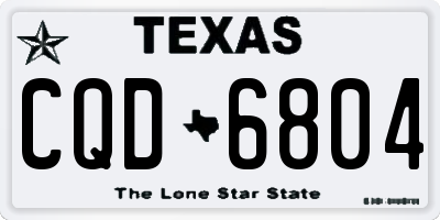 TX license plate CQD6804