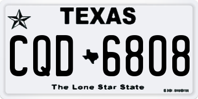 TX license plate CQD6808