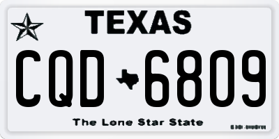 TX license plate CQD6809