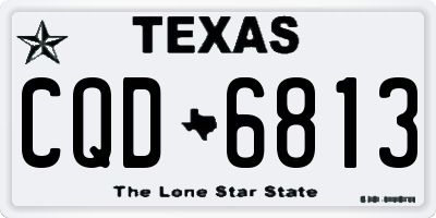 TX license plate CQD6813