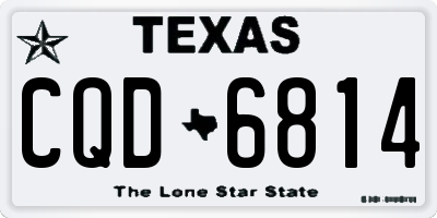 TX license plate CQD6814