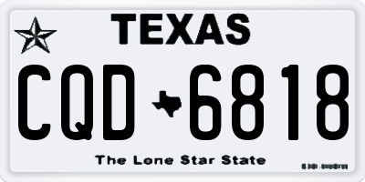 TX license plate CQD6818
