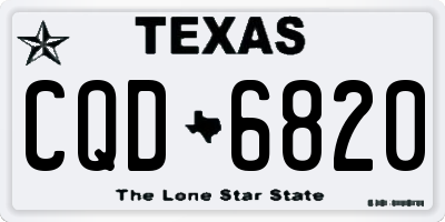 TX license plate CQD6820