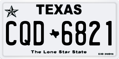 TX license plate CQD6821