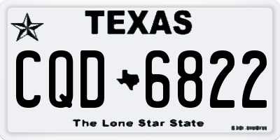 TX license plate CQD6822