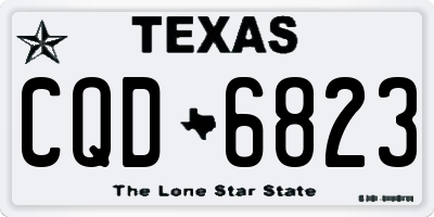 TX license plate CQD6823