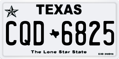 TX license plate CQD6825